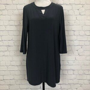 Sympli Gray Stretch Knit Tunic Size 10 3/4 Sleeve